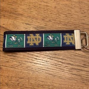 Notre Dame keychain Fighting Irish key wristlet